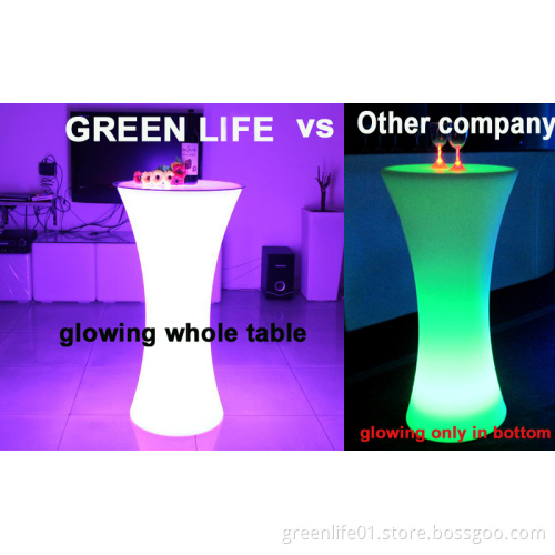Rechargeable, RF Control, LED Glowing Table